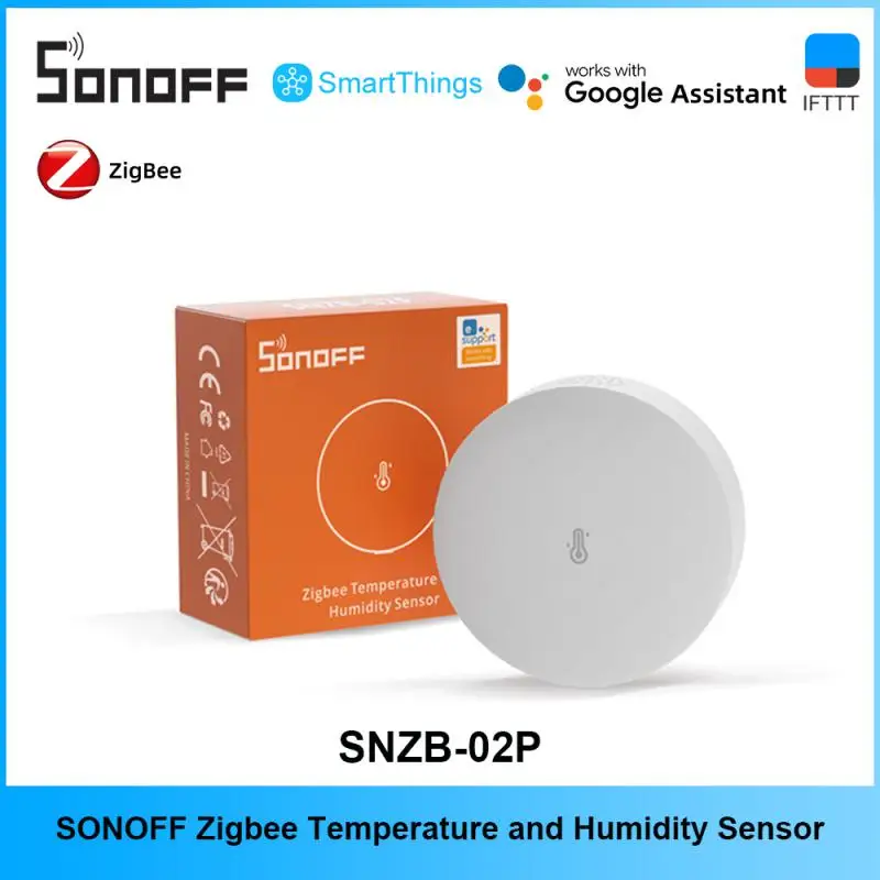 

SONOFF SNZB-02P Zigbee Temperature And Humidity Sensor Smart Home Thermometer Detector Work With Alexa Google Home Zigbee Bridge