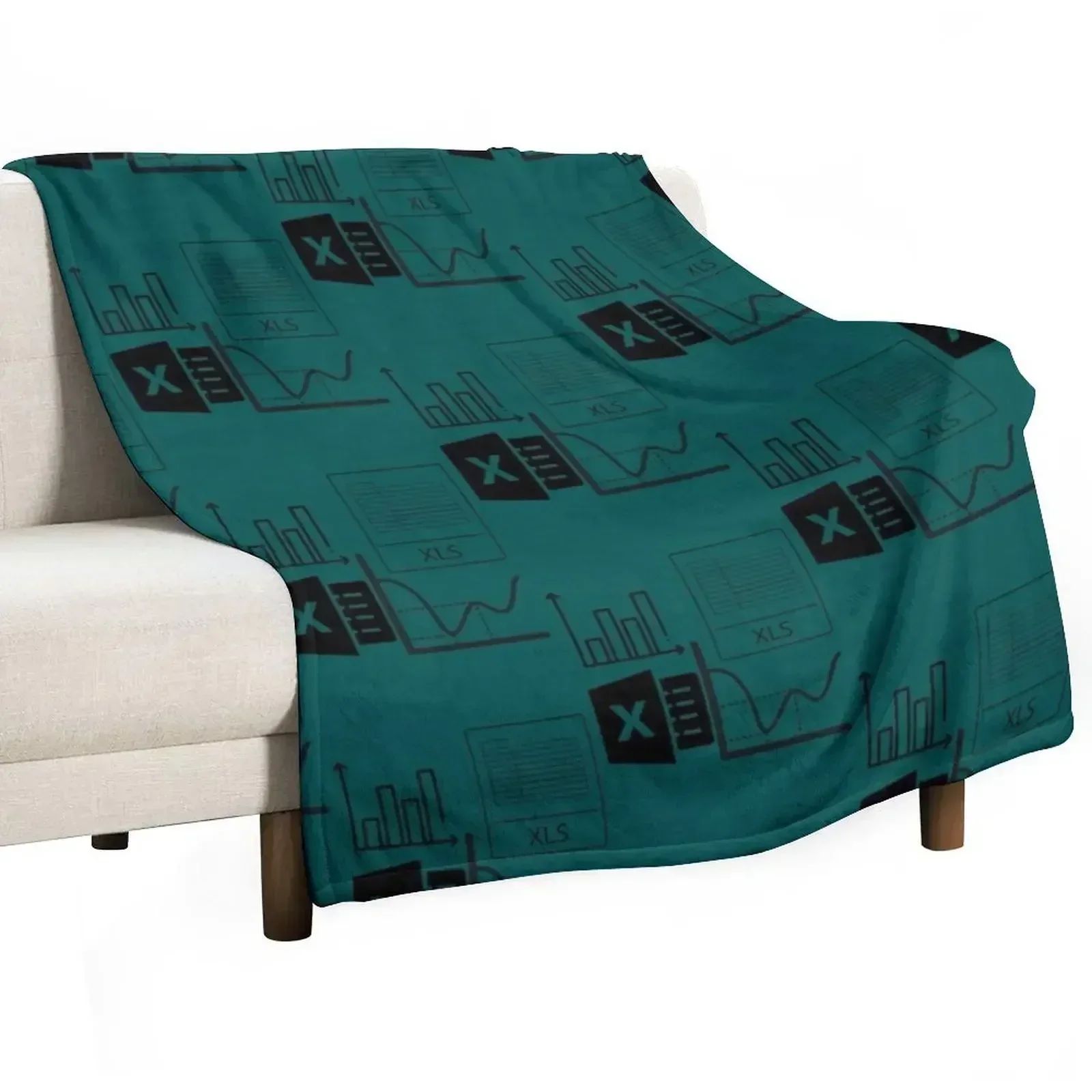 Excel Data Analytics Throw Blanket Camping Soft For Decorative Sofa Flannel Fabric Soft Plush Plaid Thermal Blankets