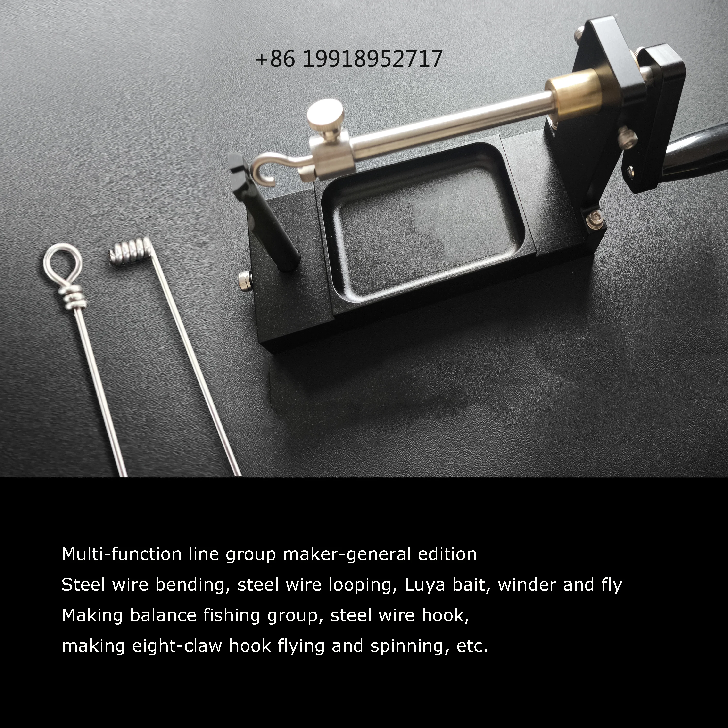 Professional Multi-function Fishing Tool: Wire Bender, Loop Maker, Fly Tying Station, Reel Winder with Drag System