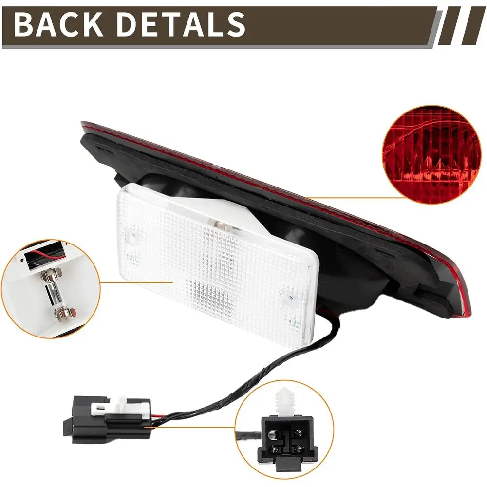 1992-2022 Ford E150-E550 Econoline High Mount 3rd Brake Light Replacement for 6C2Z13A613B, F2UZ13A613B, XC2Z13A613BA