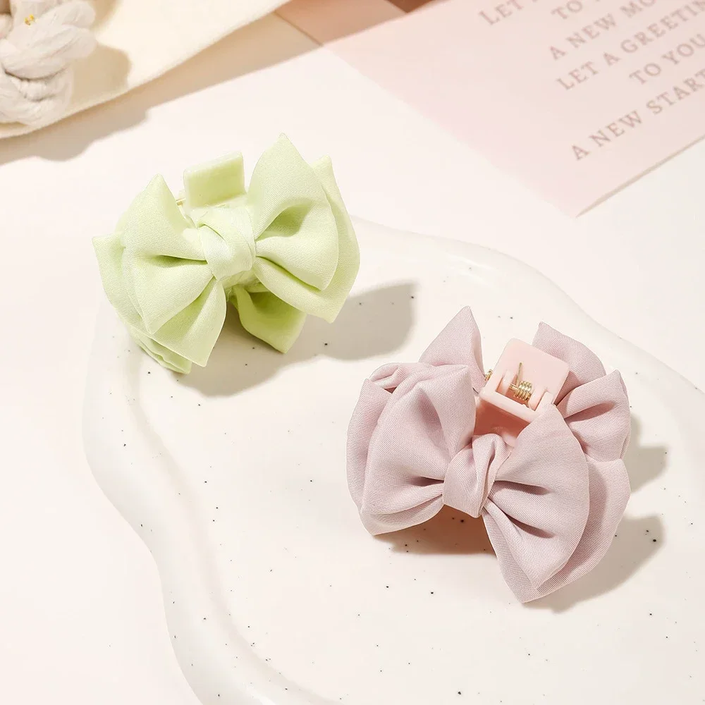 Sweet Cute Bow Hair Claw Clip Princess Bow Small Size Hair Clip Claw Clamp Headwear Women Girls Korean Fashion Hair Style Tools