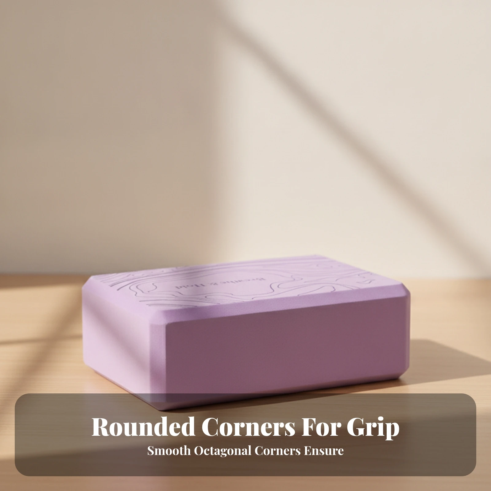 Stretch Block Contour-Line Graphics Foam Stretch Block Pose Aid Printed Text for Stretching