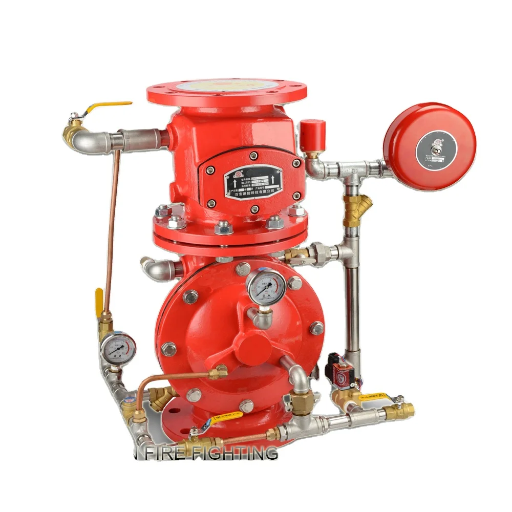 Pre-action fire alarm valve for deluge valve and alarm device