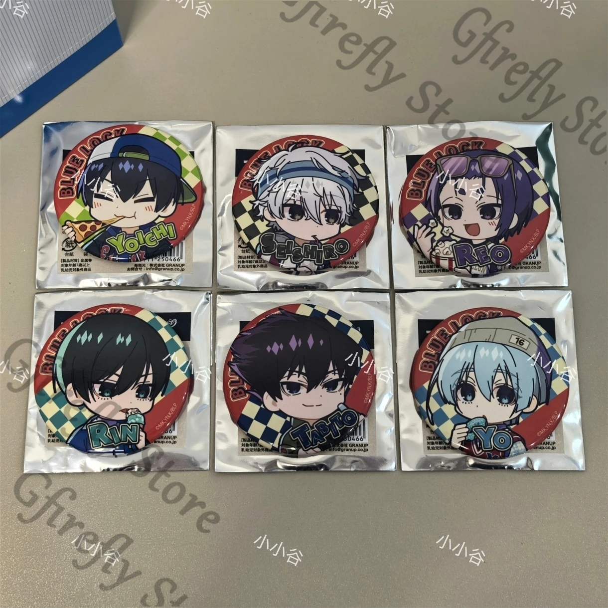 

BLUE LOCK Karasu Tabito Restaurant Series Badge Emblem Breastpin Anime Isagi Yoichi Hiori You Ornaments Genuine Decor Brooch
