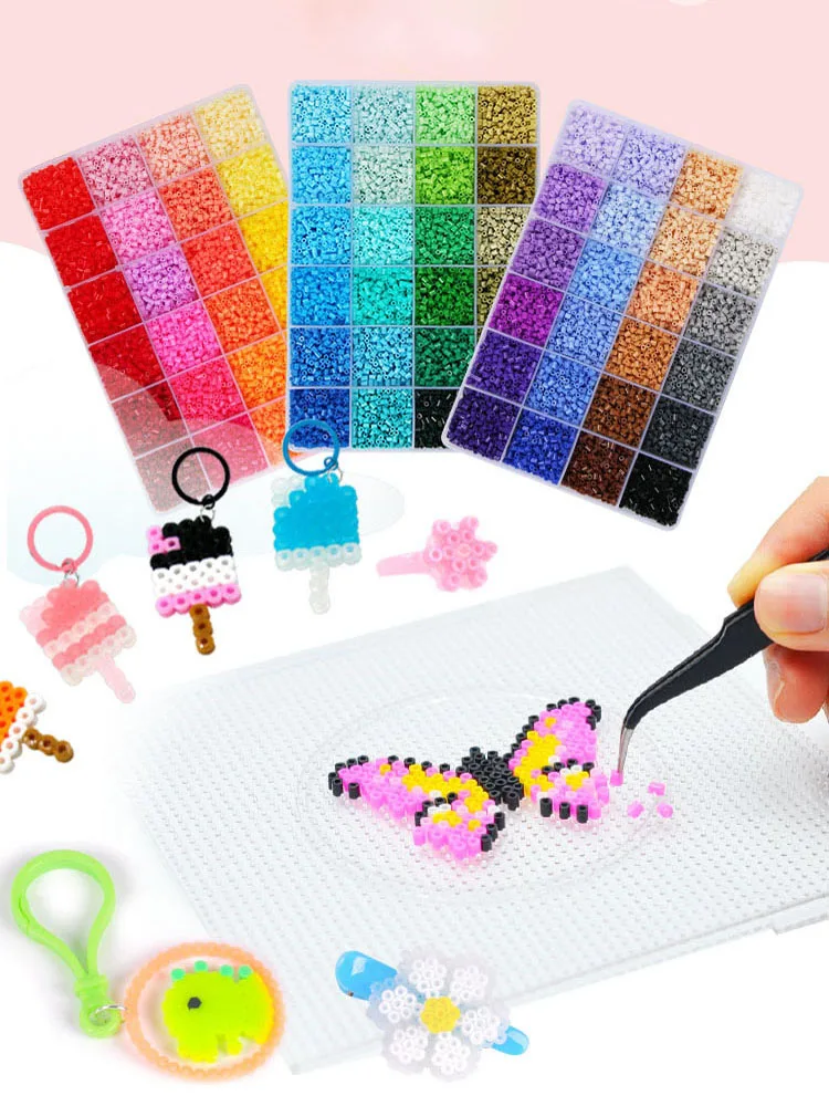 24color 2.6mm Mini Beads Color Set Hama Beads Puzzle Toy Gift For Child DIY Iron Beads For Kid Children Gift