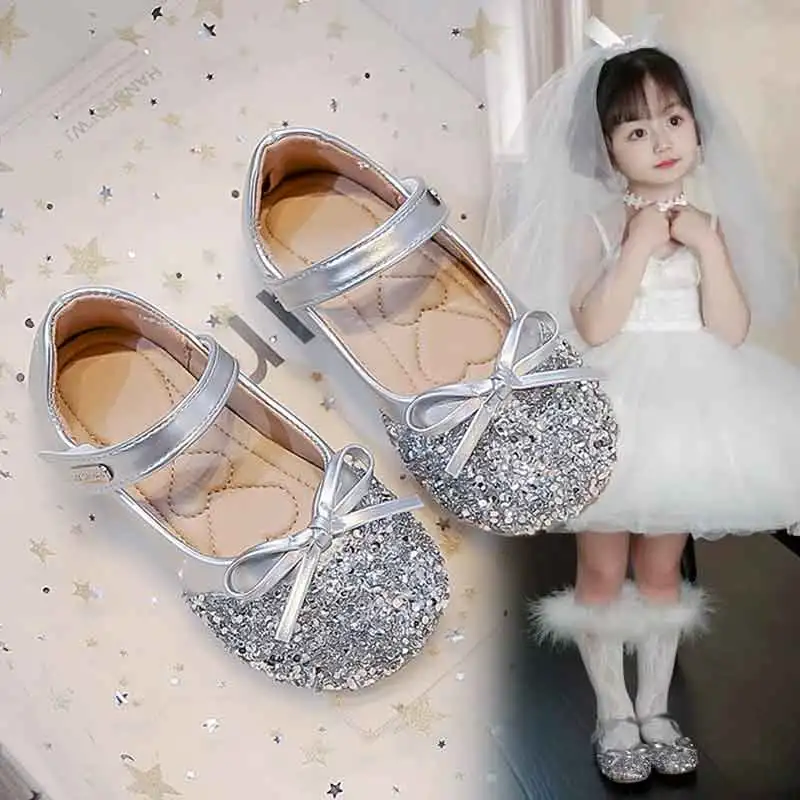 

Детская кожаная обувь, универсальная обувь для девочек, модная весенне-осенняя детская неглубокая балетная обувь, мягкие универсальные хит продаж