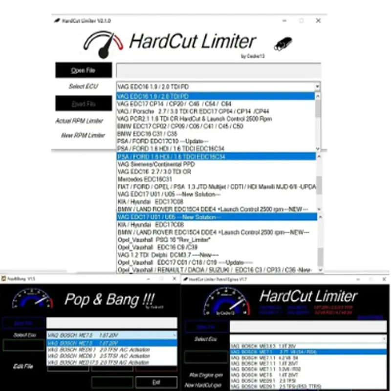2025 ديزل محدد صلب جديد - محركات بنزين - Pop&Bang - HARDCUT LIMITER VMAX+ HotStartr + QLaunchr Software 6 في عبوة واحدة