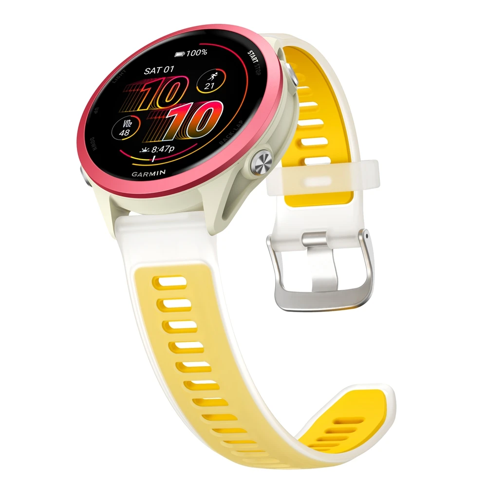العالمي 22 مللي متر الرياضة سيليكون حزام ل Garmin Forerunner 570 47 مللي متر 265 255 الموسيقى الفرقة ل Vivoactive 4 سوار حزام الساعات