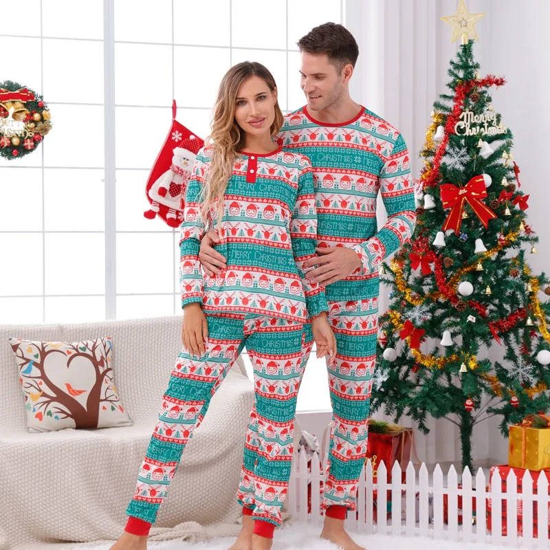 Christmas Pajamas Family Matching New Year Father Mother Kids Baby Look Clothes Set Dad Mom And Daughter Son Pyjamas lovely Set