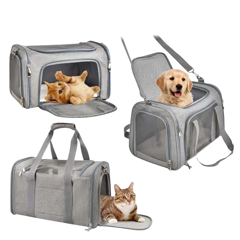 

Portable Dog Cat Carrier Bag Soft Side Backpack Pet Carriers Dog Transport Outgoing Pets Handbag Travel Bags Airline Approved