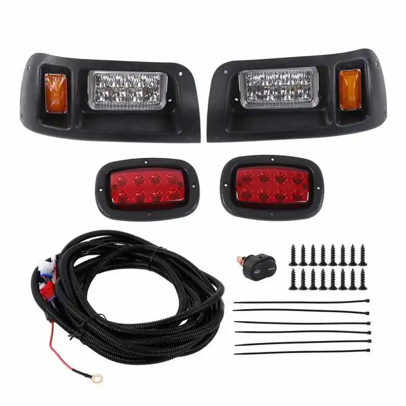 DC12V Club Car Light Kit LED Headlight Taillight Kit Fit for Club Car DS Gas Or Electric Model 1993+