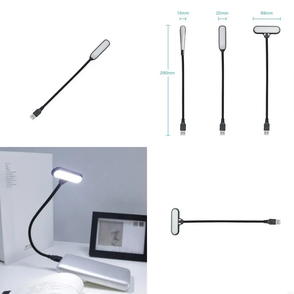 

900F Flexible USB LED Book Light Mini Table Reading Lamp Portable Night Light For PC