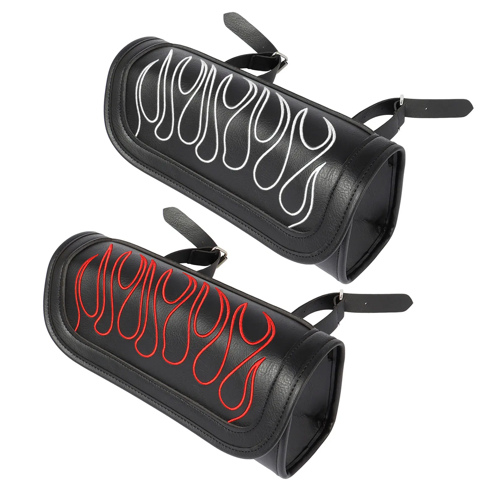 

Motorcycle Fork Tool Bag Motorcycle Handlebar Hanging Bag Biker PU Leather Storage Organizer Bag Motorcycle Saddle Bag Tail Bag