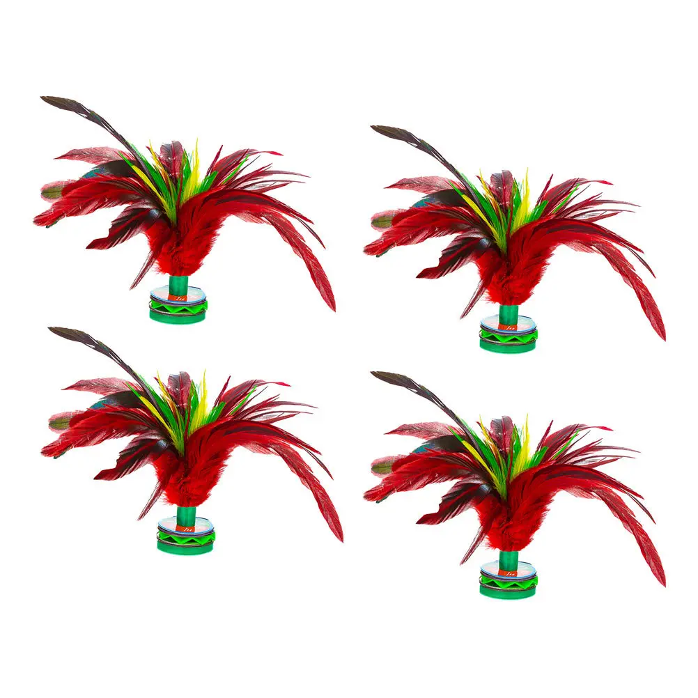 

4Pcs Chinese Traditional Kick Shuttlecock Colorful Rooster Jianzi for Kids Adults Multiplayer Match Leg Muscle Strength