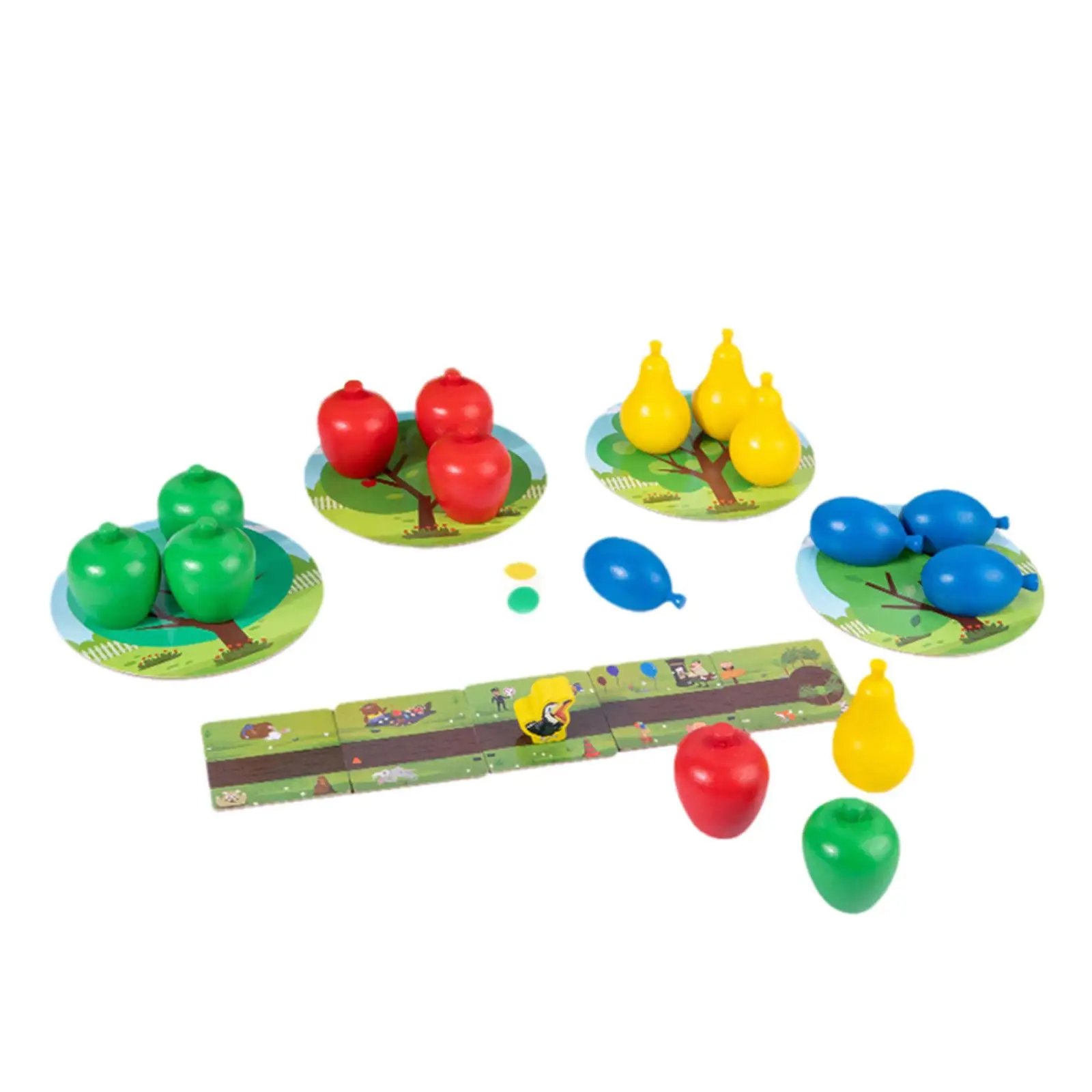 ไม้ผลไม้เกมกระดาน Fine Motor Skills ของเล่น, Interactive Color Sorting ของเล่น, การจําแนกสีของเล่นสําหรับเด็กเด็ก