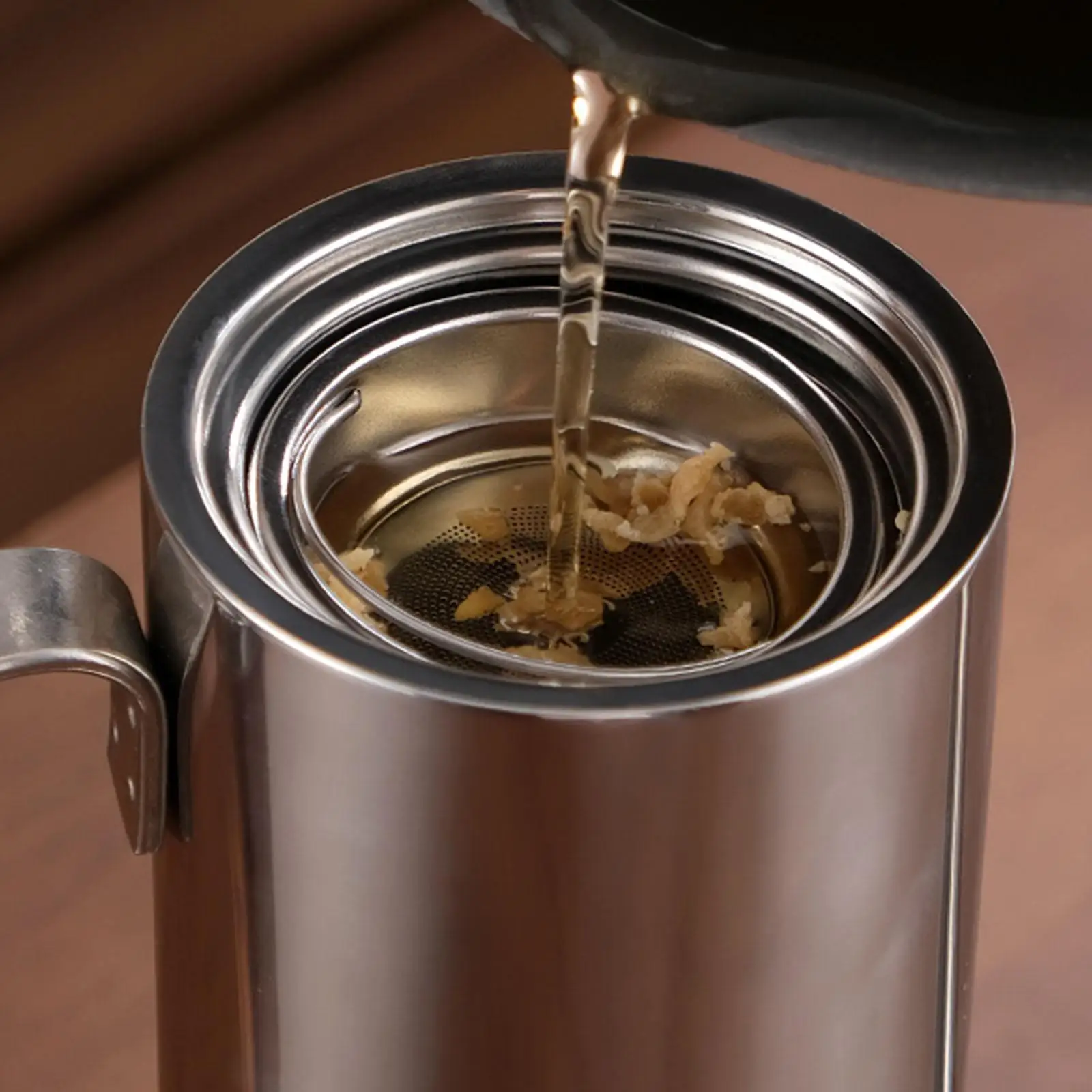 Stainless Steel Pouring Oil Cruet with Tight Fitting Lid Easy to Clean Oil Bottle for Kitchen