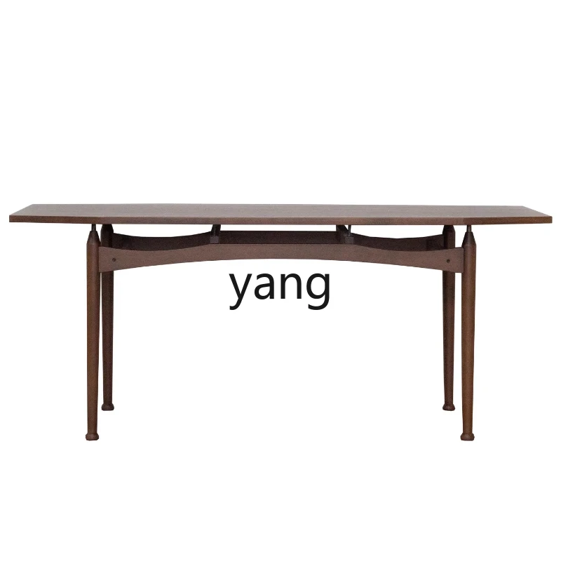 

LT medieval retro style solid wood teak table restaurant wabi sabi