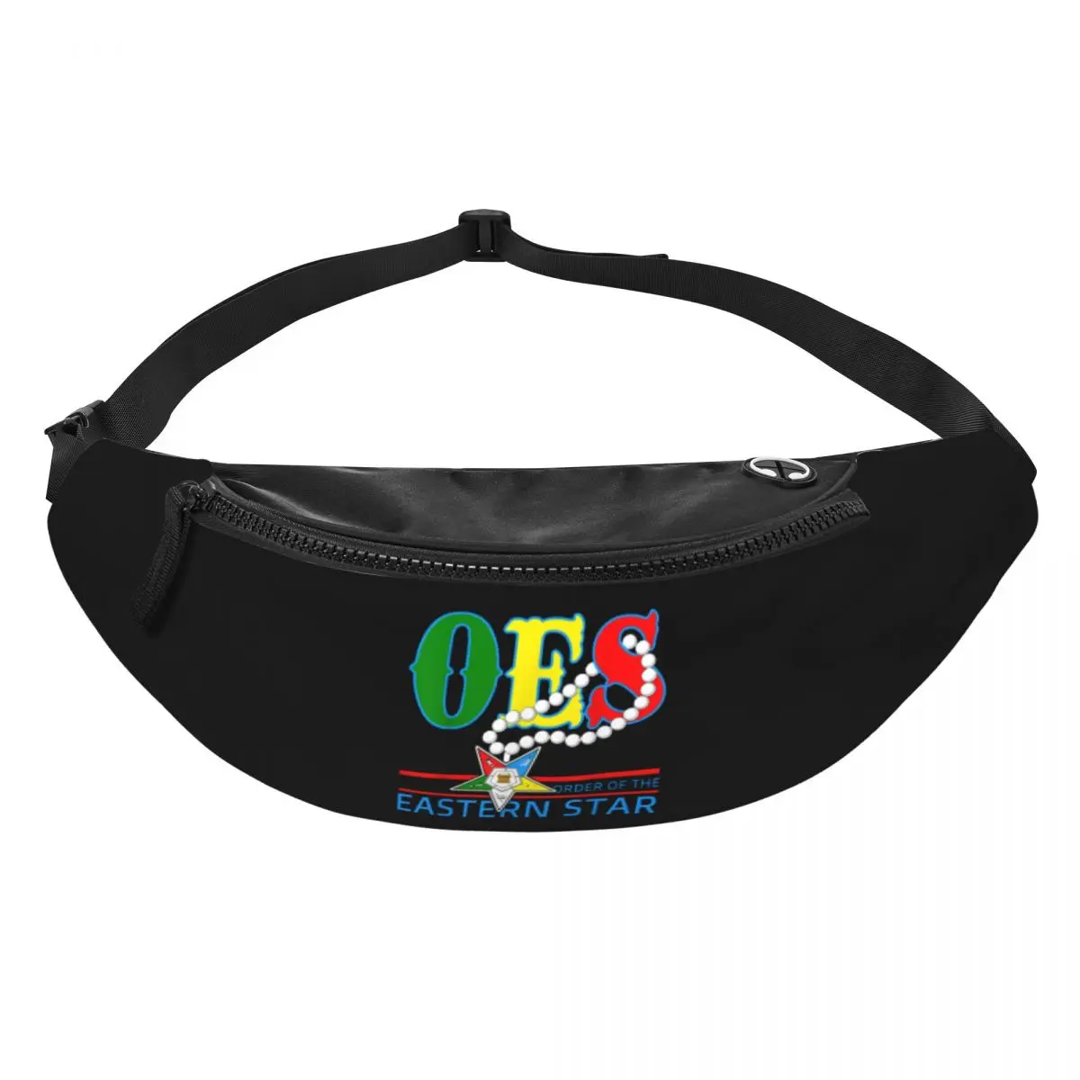 Custom OES Eastern Star Fanny Bag Customized Freemason Crossbody Waist Pack Men Women Running Phone Money Pouch