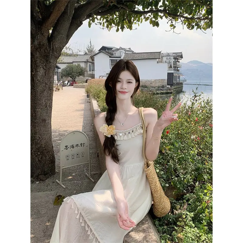 Robe Camisole épissée à franges, nouveau Design printemps/été avec ourlet asymétrique pour vêtements de bureau pour femmes