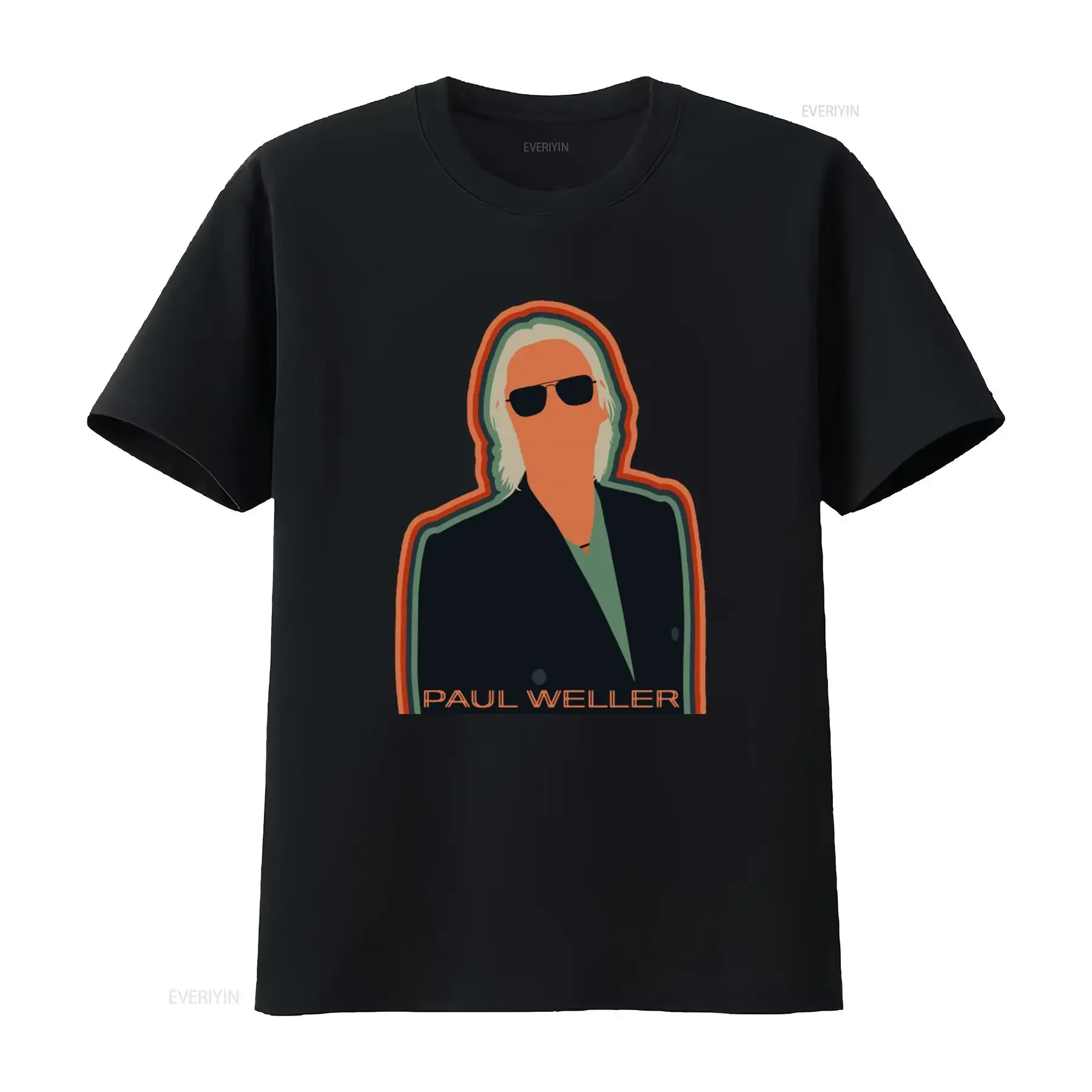 Paul Weller Illustration Key Lines Design Mens T Shirt Official Style Fashion vintage Washed Casual fashion designer clothes