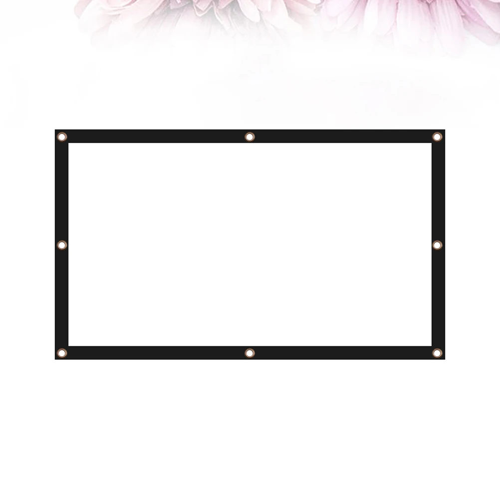 1Pcs Projection Screen Portable White 100 Inch 16:9 Durable Synthetic Fiber Business Education Projector Curtain