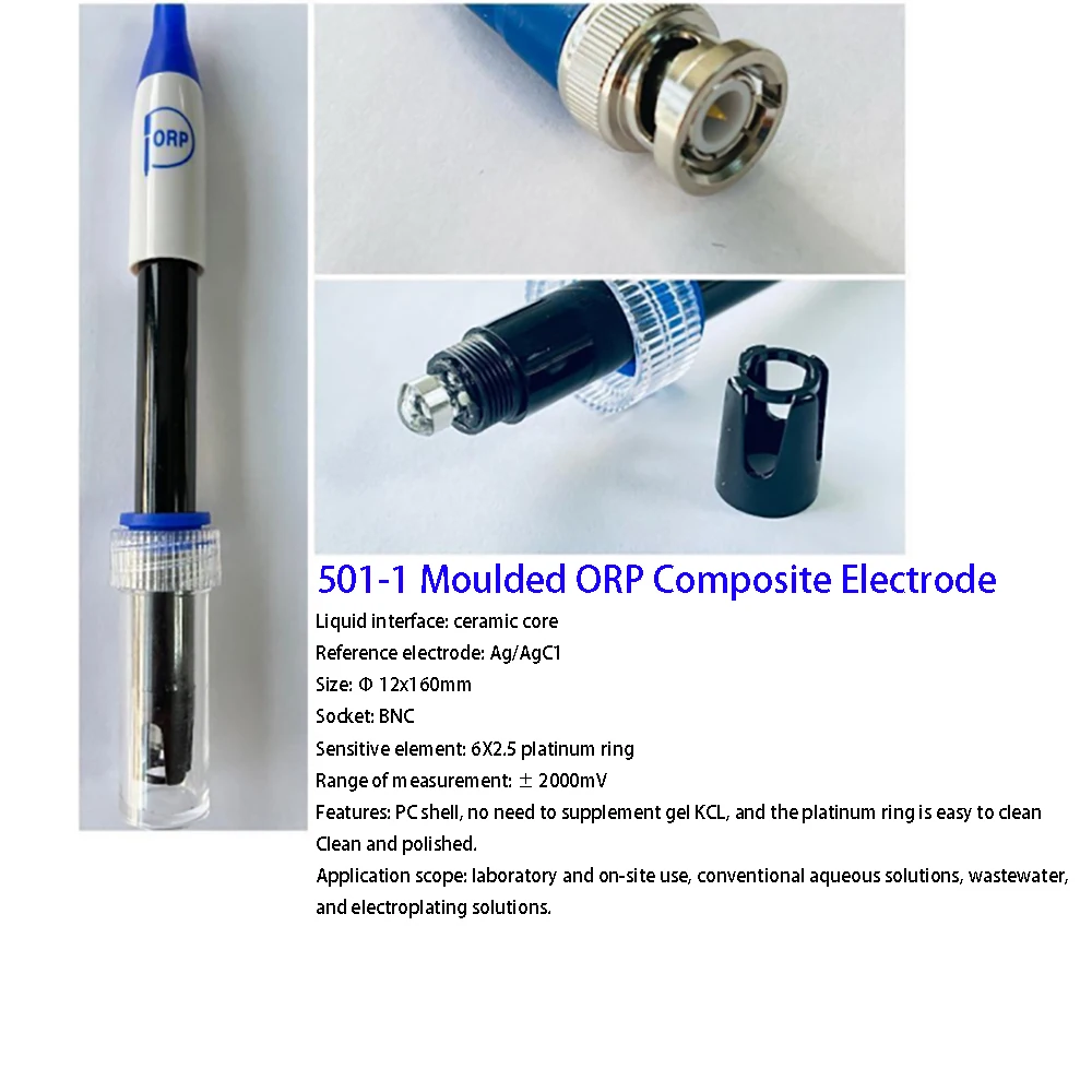 501-1 ORP Electrode Sensor Probe BNC Connector 2000mV for Factory Industry Experiment Laboratory Pool Water Analyzer