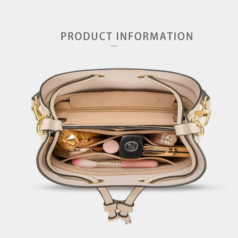 For LV Neonoe BB Bucket Felt Insert Bags Organizer Cosmetic Bag Handbag Shaper Bag Makeup Travel Inner Purse view 6