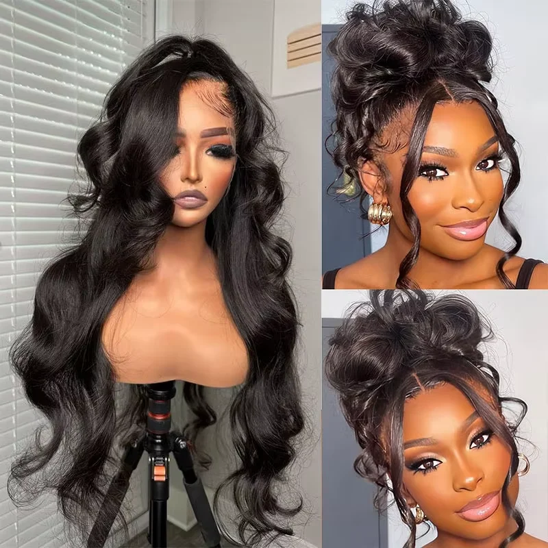 

38Inch 360 Full Lace Wigs 100% Human Hair Pre Plucked Body Wave 13x6 Hd Lace Frontal Wig Brazilian Hair For Women 200 Density