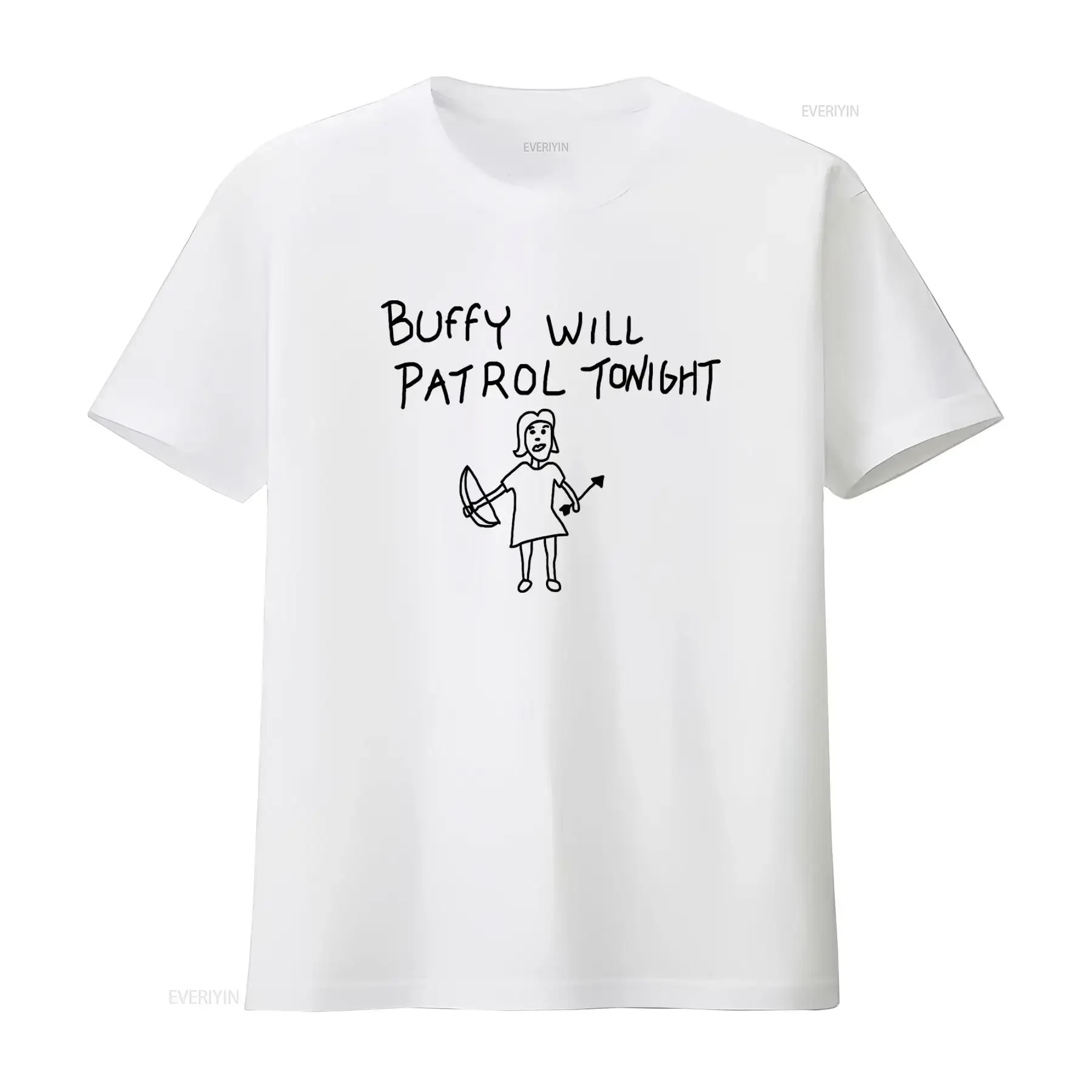 Buffy Will Patrol Tonight The Vampire Slayer T Shirt Angel Fandom  vintage Washed Versatile Breathable Slightly
