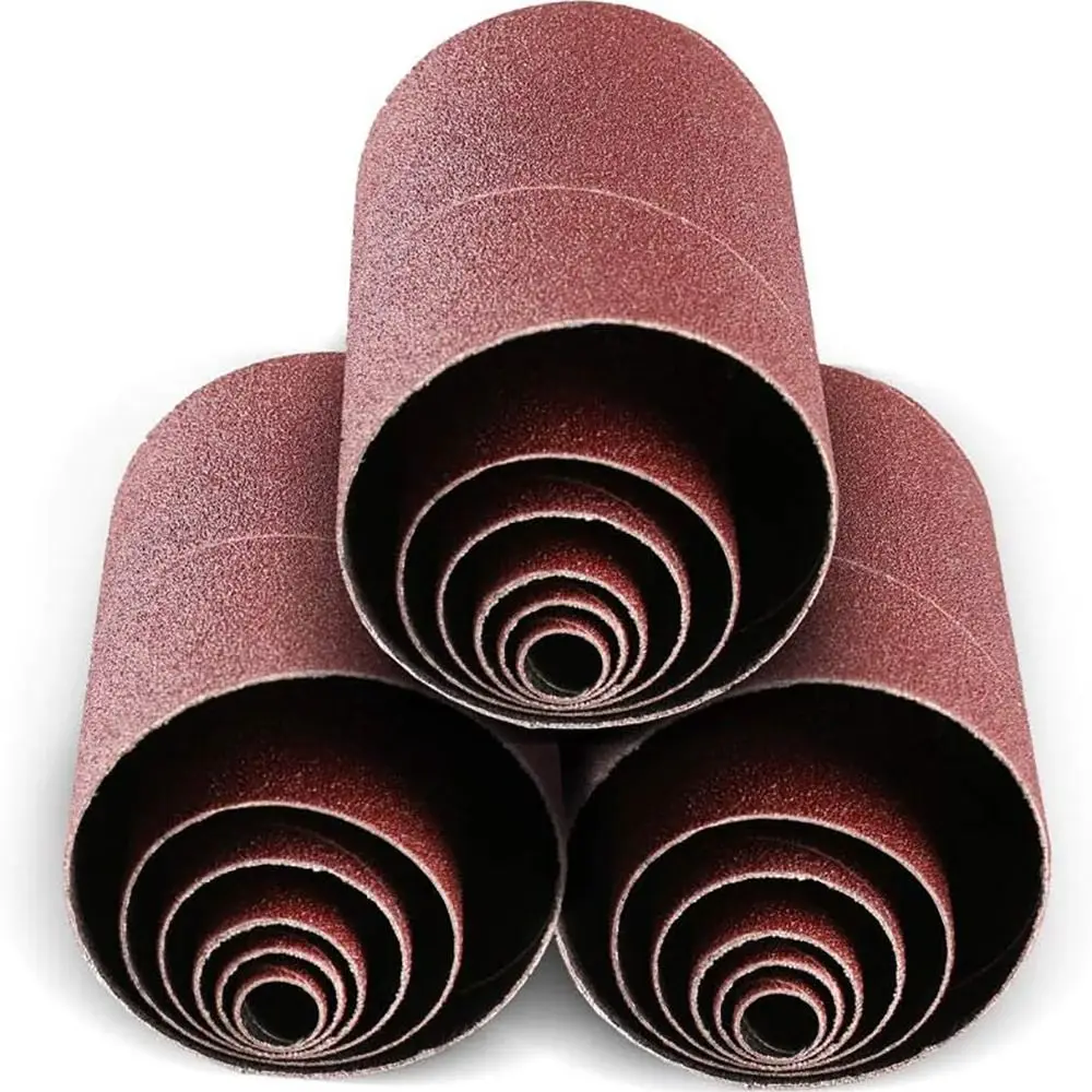 6pcs Accessories Universal Spindle Sander Sleeves Polish 80# Sandpaper Sleeves Durable 120# Sanding Drum Kit