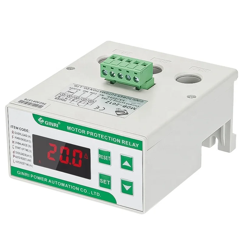 Relè di protezione motore trifase AC220V AC380V Relè di protezione da sovraccarico motore elettrico