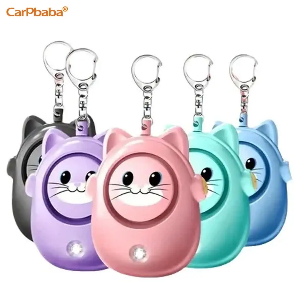 H8 جديد لطيف القط إنذار شخصي٪ 2C المرأة مكافحة الذئب قطعة أثرية في الهواء الطلق للأطفال والنساء الطوارئ الدفاع عن النفس المفاتيح