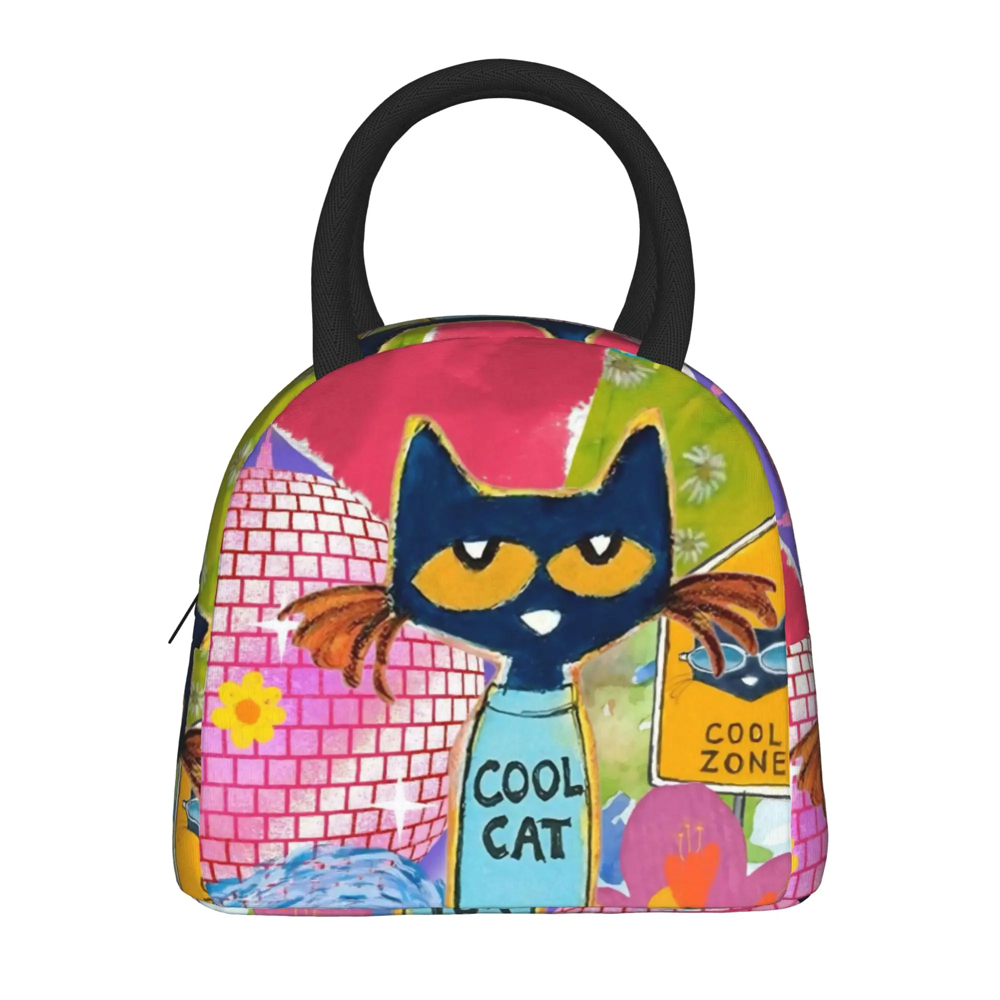 Insulated Lunch Tote Bag Pete Cartoon Comic Cats Accessories Food Box Causal Cooler Thermal Lunch Box For School