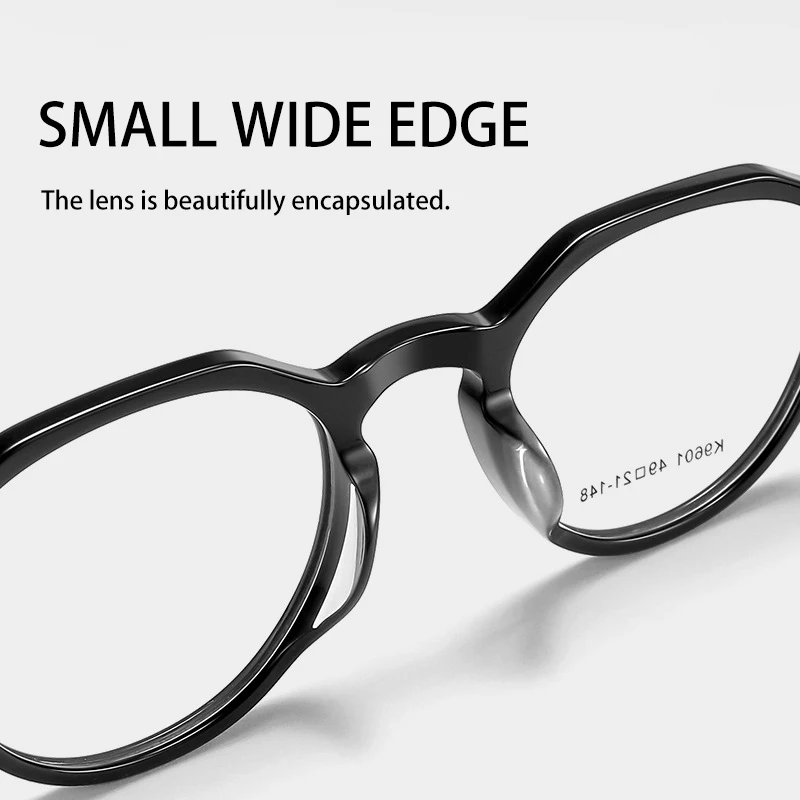 أزياء فيكي للرجال والنساء بإطارات صغيرة مستديرة. نظارات طبية قابلة للتخصيص فوتوكروميك متعددة البؤر 9601