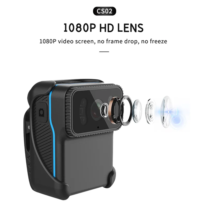 

【Buy It-Now!】2X CS02 Back Clip Action Camera Support TF Card Night DV Wifi Loop Cam Video MP4 Camcorder Vision Recording Z9H4