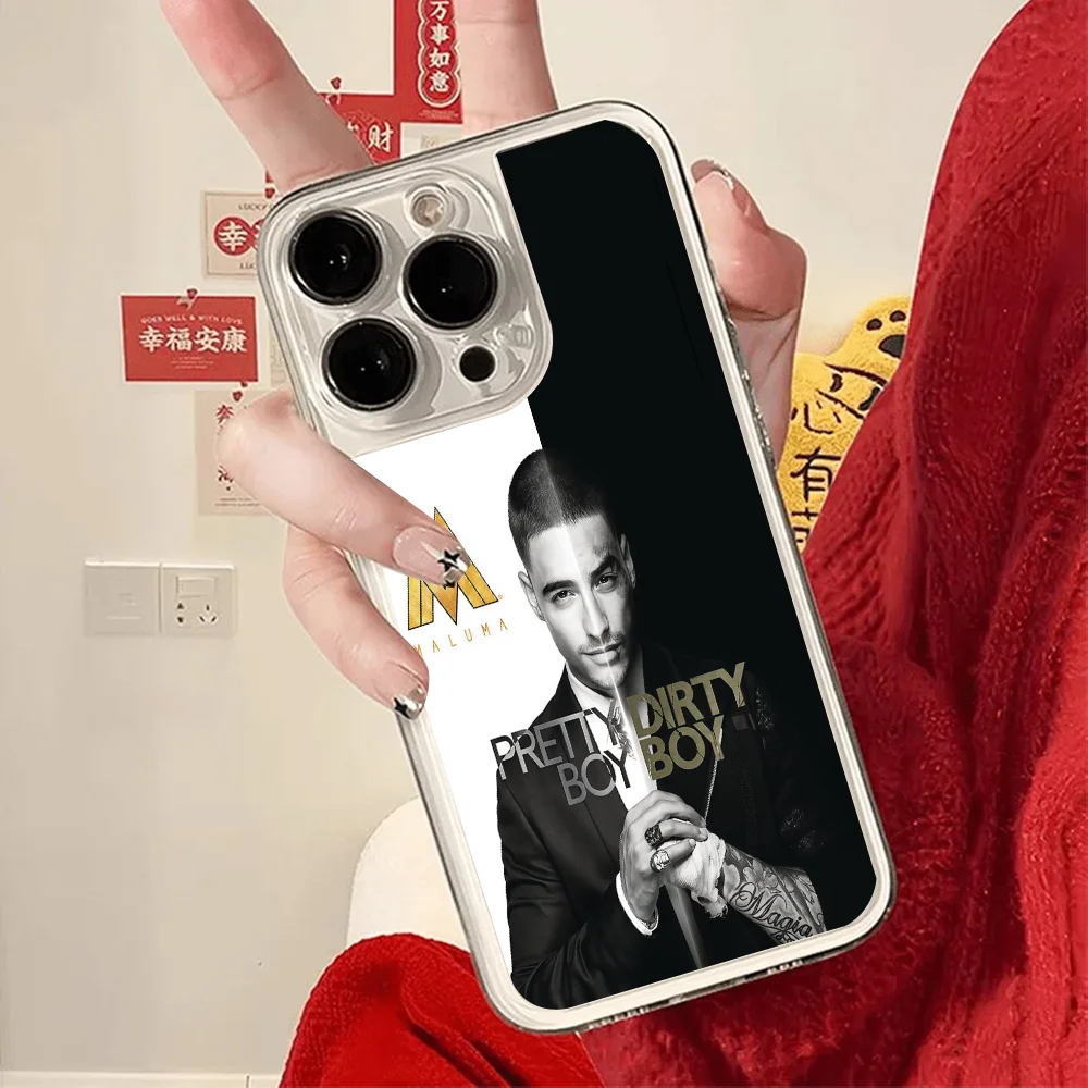 コロンビア人歌手 マルーマのスマホケース、Samsung Galaxy S25 Ultra、S24 FE、S23、S22 Plus対応、クリア、耐衝撃、ソフトバンパー