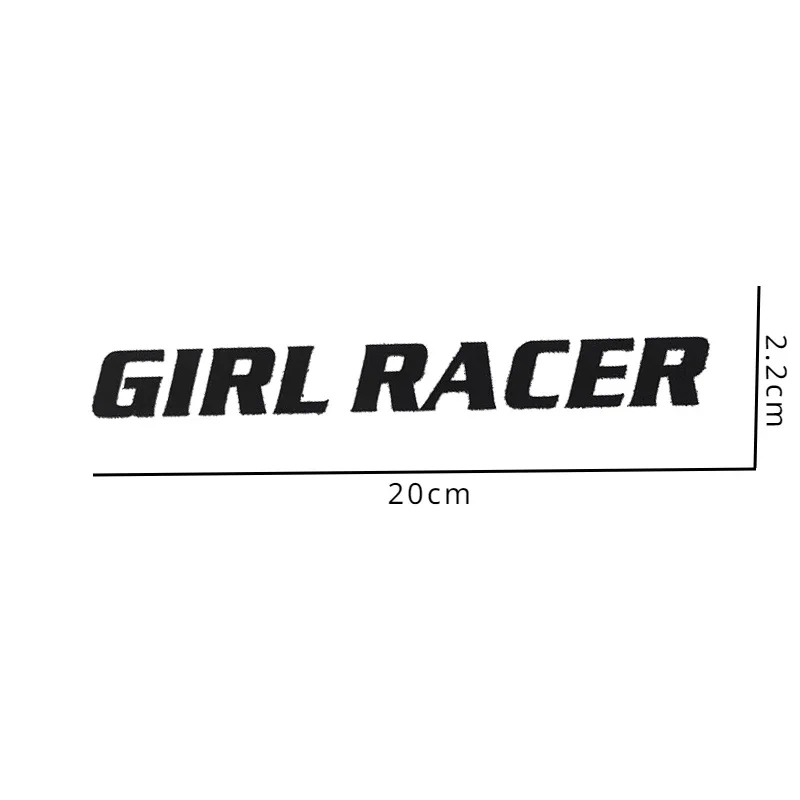 1PC GIRL RACER Motorcycle Stickers Car Window Bumper Decoration Motorbike Front Cowl Fuel Tank Side Fairings Helmet Vinyl Decals