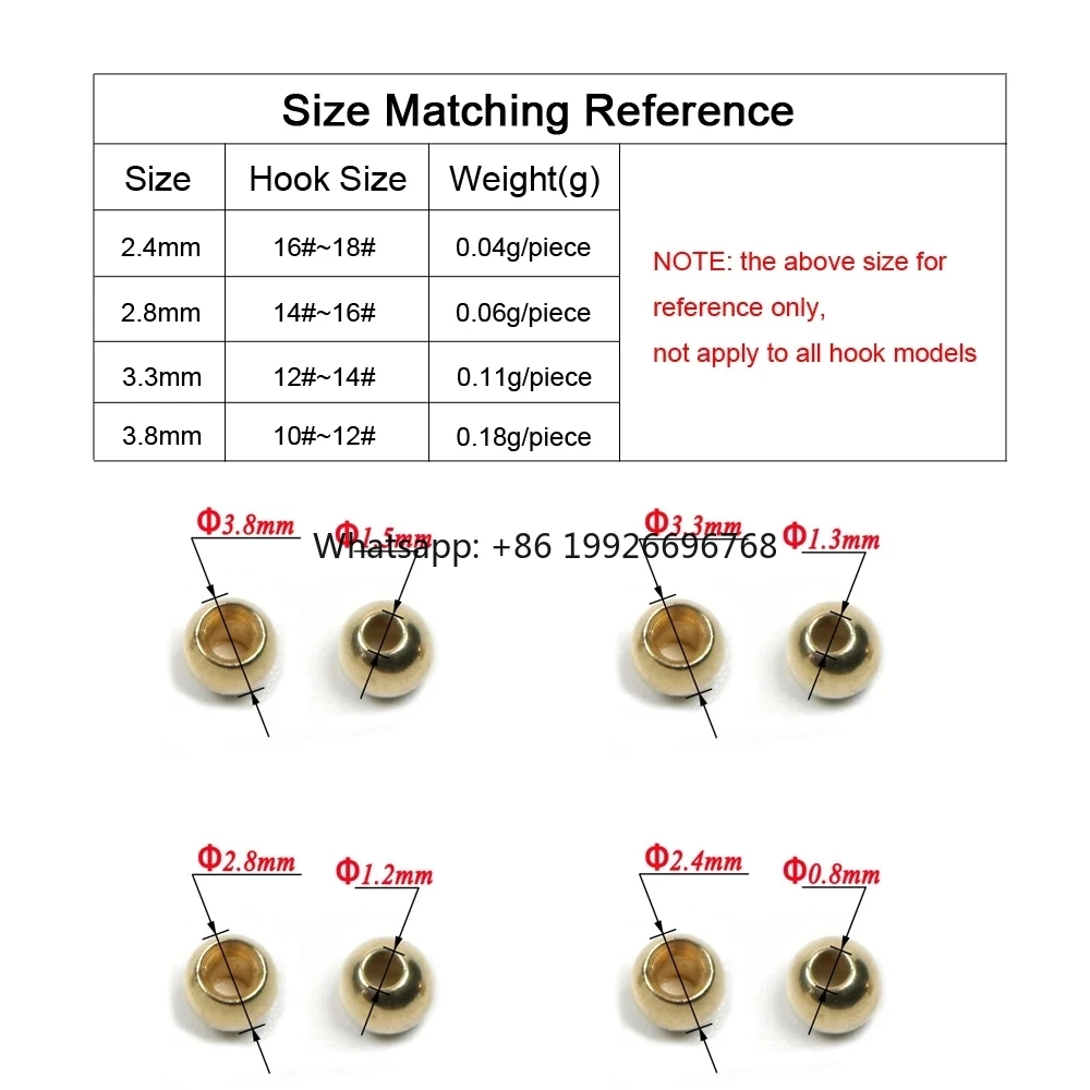

Wholesale Fly Tying Brass Beads Head Nymph Streamer Bugs Fly Hook Tying Materials factory