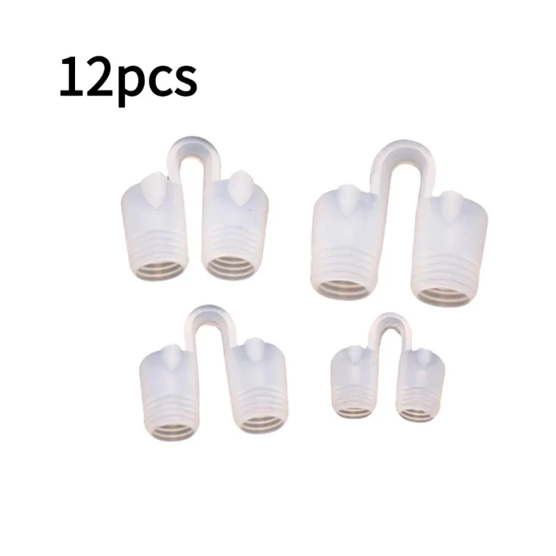 

12 шт. устройство против храпа, заложенность носа против храпа, помощь в сна, зажим для носа против храпа для сна, прямые продажи