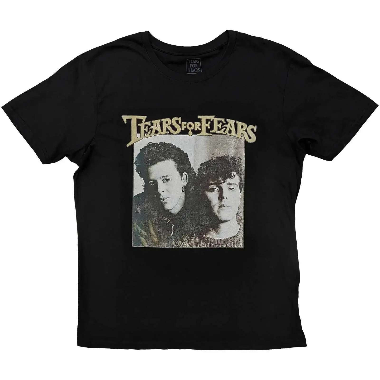 Tears For Fears Throwback Photo Black T Shirt New Official