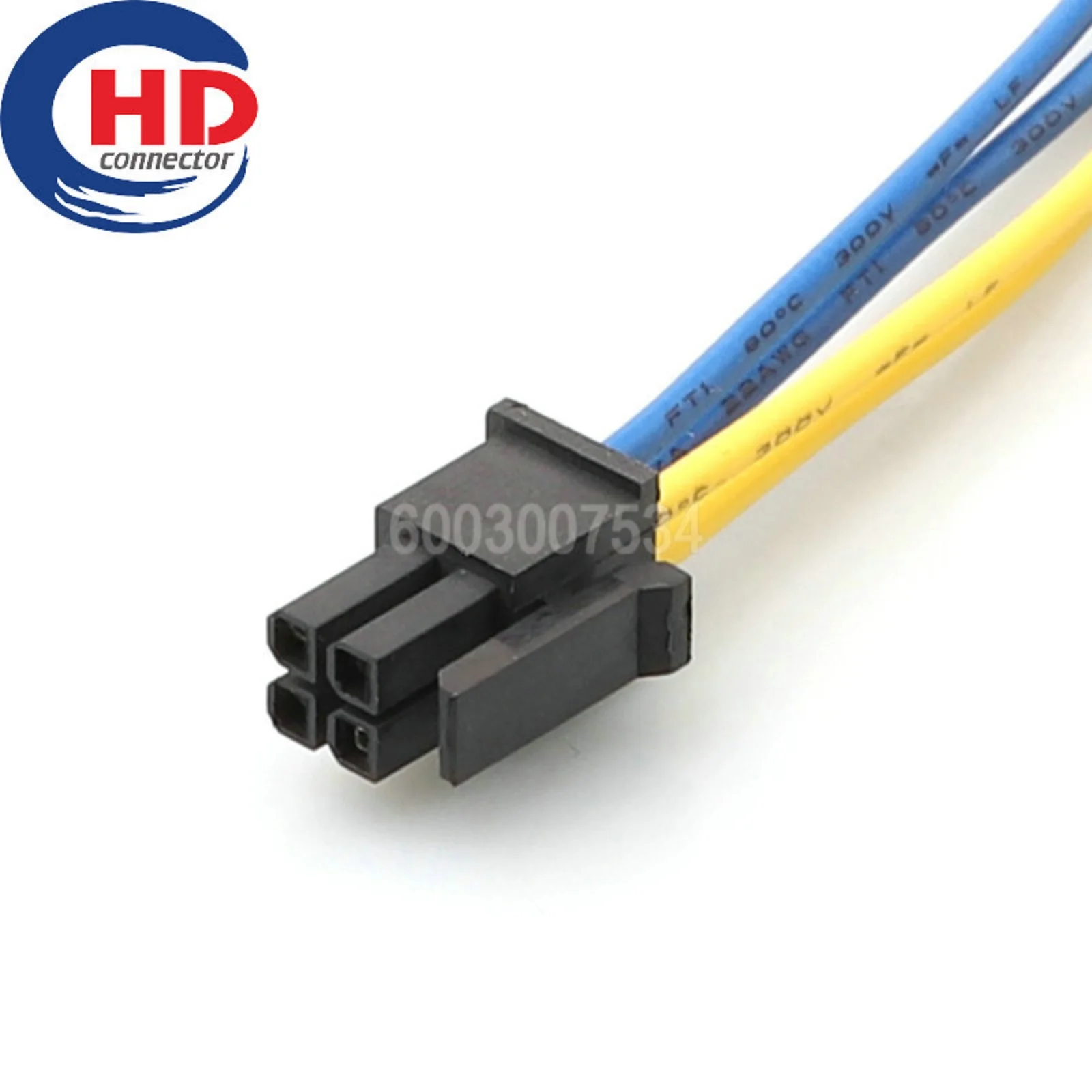 43025-0400 Conector de extensión hembra Molex Micro-Fit 3.0 de 4 pines con funda de cable trenzado negro