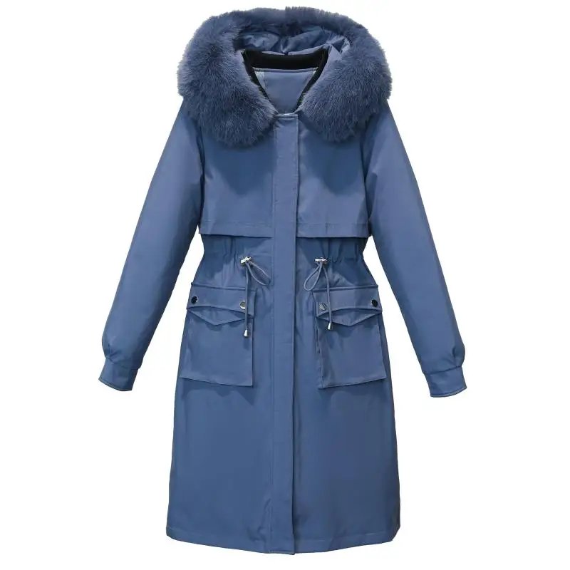 Women's Waterproof European Parka real-life usage example in urban winter office commute showing professional silhouette