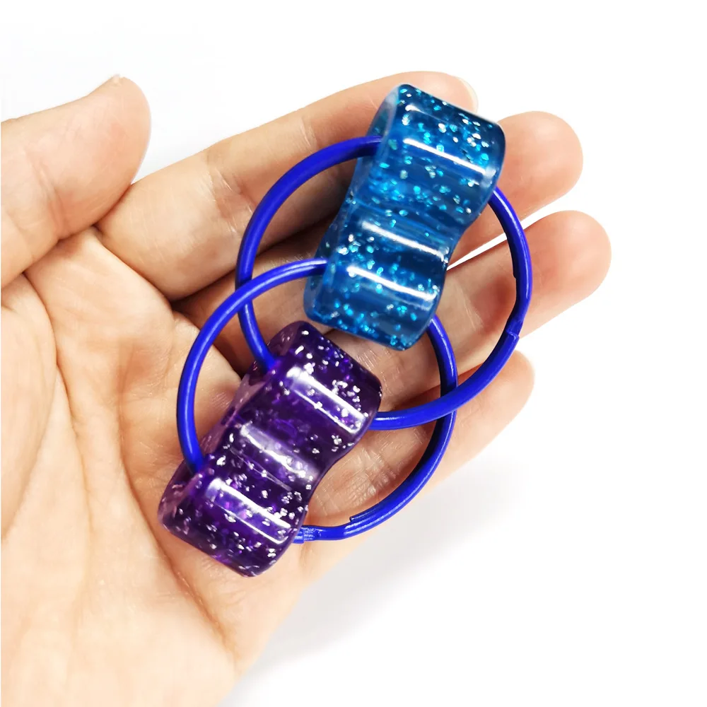 1 Uds Fidget Finger cadena de descompresión Spinner juguete sensorial llavero divertido dar a los niños el mejor regalo de cumpleaños de iluminación ﻿