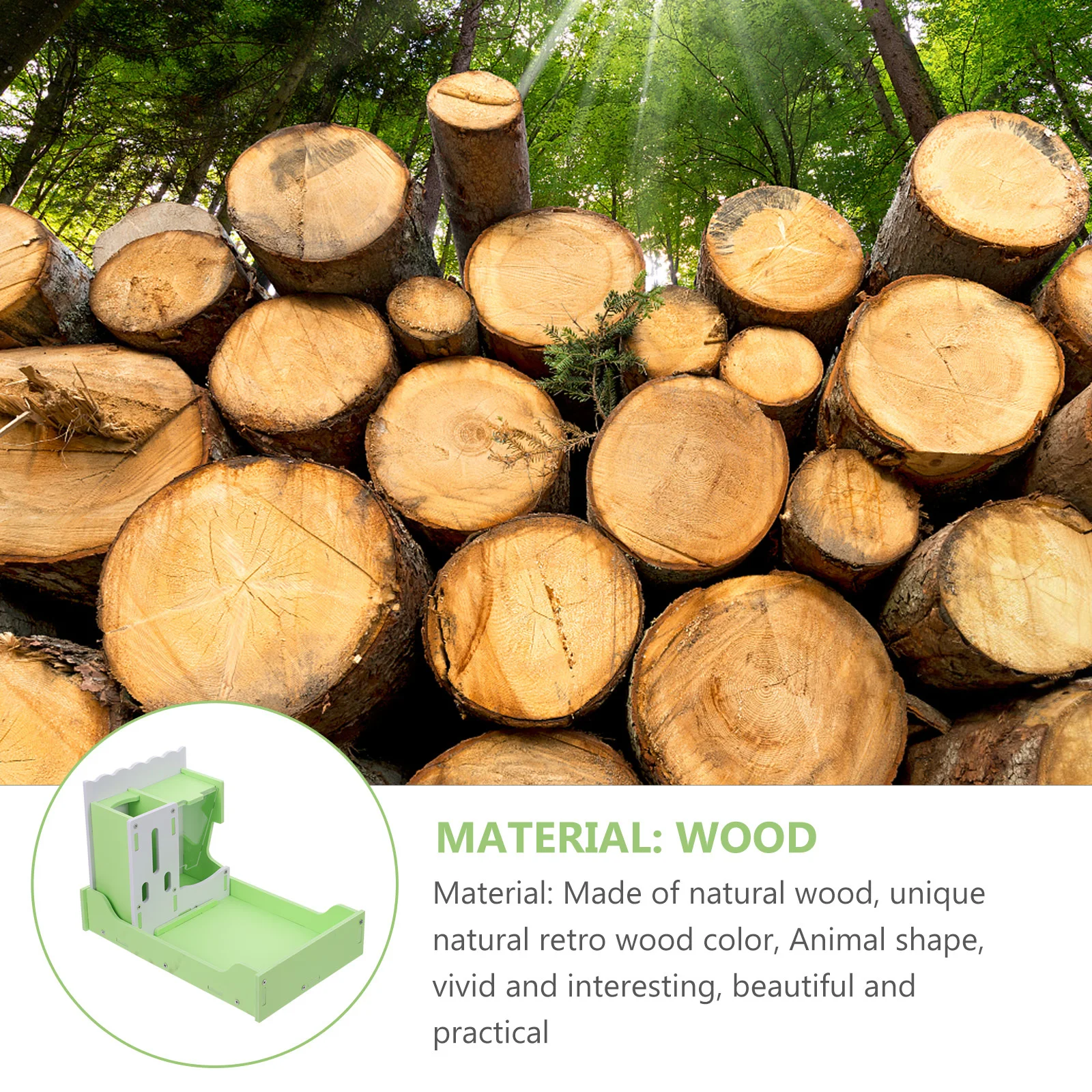 

3 in 1 Hamster Feeder Water Bottle Holder Potty Toilet Ecological Wood Pet Supply Plaything Hamster Toy 3 in 1 Pet Toy