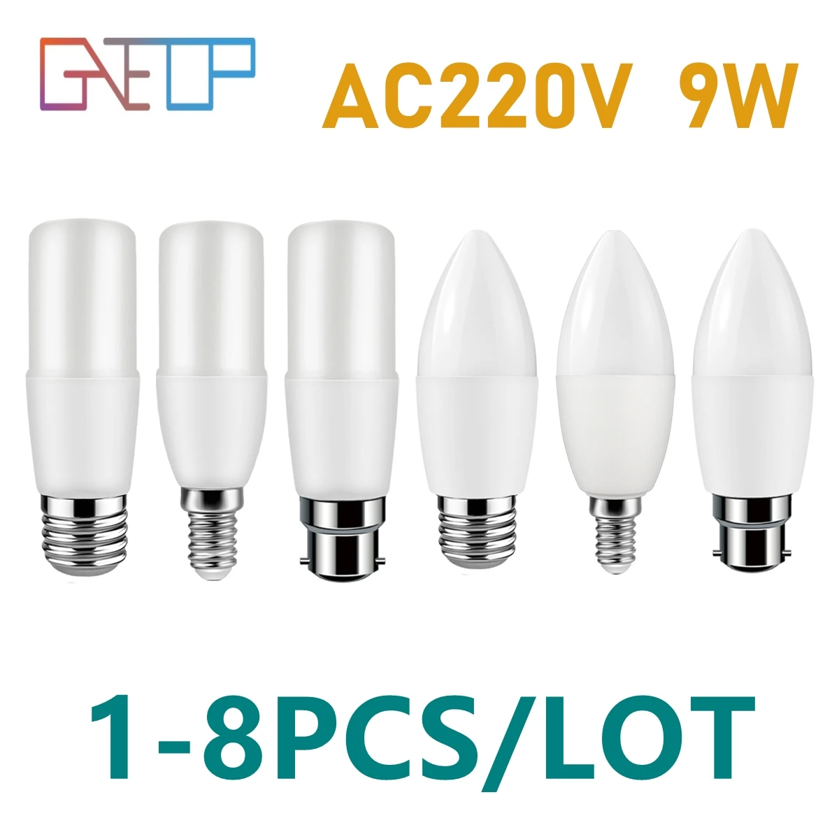 Led bulb Cylindrical lights T37 C37 9w 220V E27 E14 B22 Super bright warm white light for downlight kitchen bathroom mall