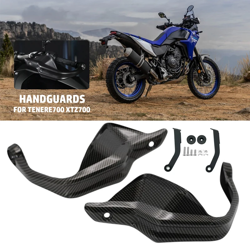 Углеродно-черная защита рук, защита от ветра, защита рук для мотоцикла Yamaha Tenere 700 Tenere 700 xtz 700 t7 2019-2023