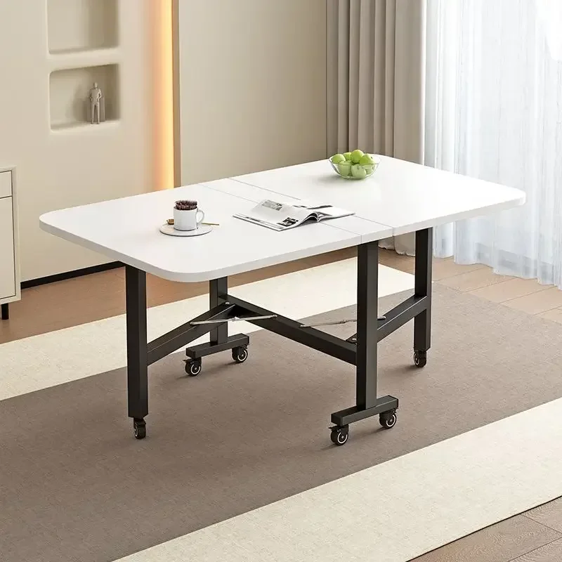 Dining Table, Dining Table, Table, Small Apartment, Household, Movable, Retractable, Rectangular, Table and Chairs, Foldable