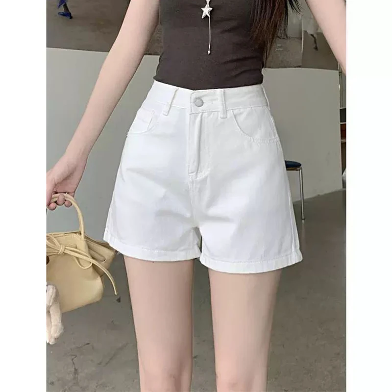 Bestseller Sommer Damen Klassische Designer Slim-Fit Jeans Einfarbige Hochtaillierte Denim-Shorts Mädchen Lässige Modische Tägliche Kurze Hosen