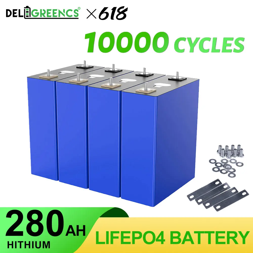 

280AH Lifepo4 12V Battery Rechargeable Battery 24V 48V DIY Lithium Batteries for Camper Van Home Power Storage