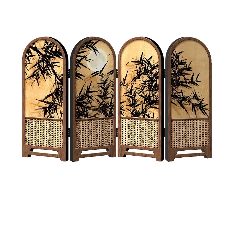Medieval style desktop decoration ornament, TV cabinet, chest cabinet, screen table painting, ink bamboo